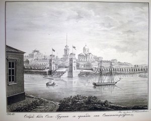 A propriedade Gruzino, 1821-1822 de G. Kanoshenkin