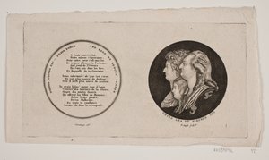 Medalhão com retratos de Luís XVI, sua rainha e filho de G. N. Angelo