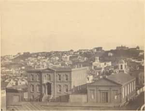Vista da Kearny Street - em primeiro plano, o asilo dos órfãos de G. R. Fardon