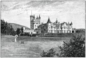 Castelo de Balmoral do noroeste, Aberdeenshire, Escócia, 1900.