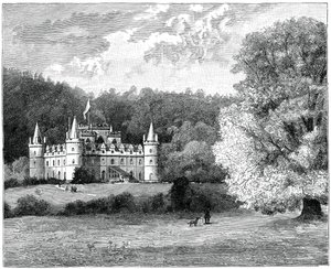 Castelo de Inverary, Scotland ocidental, 1900. de G. W. Wilson and Company