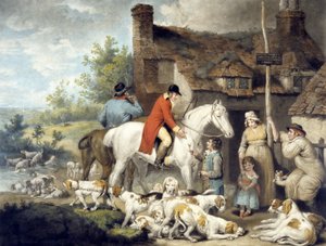 Fora de um País Alehouse, gravado por William Ward de G. and Ward J. Morland