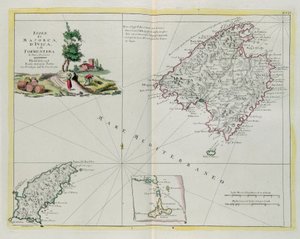 As Ilhas de Maiorca, Ivica e Formentera, gravura de G. Zuliani tirada de Tomé I do "Atlas Mais Novo" publicado em Veneza em 1778 por Antonio Zatta, Coleção Particular