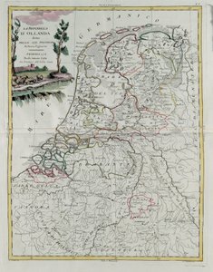 A República da Holanda dividida em suas províncias, gravada por G. Zuliani tirada de Tomé do Novo Atlas publicada em Veneza em 1776 por Antonio Zatta, Coleção Particular de G. Zuliani