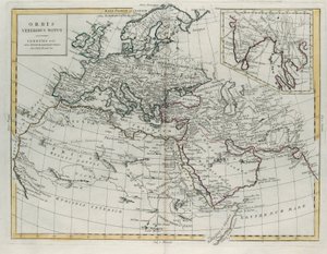 Mundo conhecido dos Antigos, gravura de G. Zuliani tirada de Tomo IV do Atlas mais Novo publicado em Veneza em 1785 por Antonio Zatta, Coleção Particular de G. Zuliani