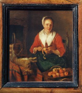 La peleuse de pommes - O descascador de maçãs ... de Gabriel (attr. to) Metsu