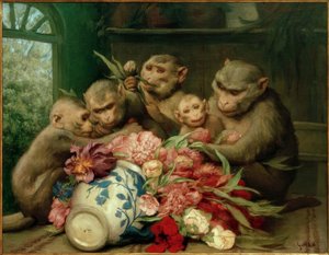 Botaniker (macacos com vaso de flores)