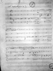 Partitura de música para um quarteto de cordas, Opus 121, 1924 de Gabriel Faure
