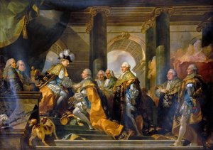 Luís XVI recebeu em Reims a homenagem dos Cavaleiros do Espírito Santo, 13 de junho de 1775