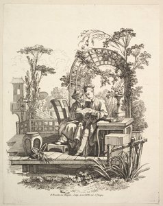 Homem e mulher Reading, ca. 1742