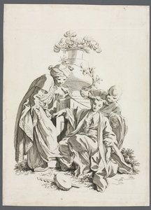 Os Sentidos: Toque (depois de Boucher) de Gabriel Huquier
