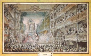 A Performance de Armida no Antigo Auditório da Ópera, depois de 1761.