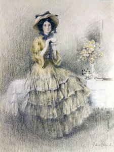 Chá da Tarde (gizes coloridos sobre papel) de Gabriel Nicolet