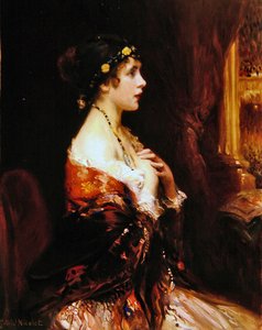 Na Ópera (óleo sobre tela)