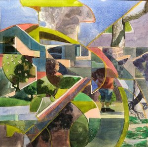 Bairro abstrato, 2021 (aguarela sobre papel)