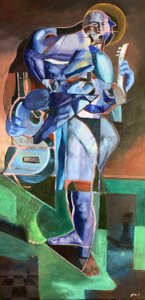 O Guitarrista, 2021 (óleo sobre painel)