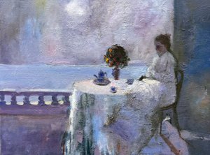 Mulher à beira-mar, 2020 (óleo sobre tela)