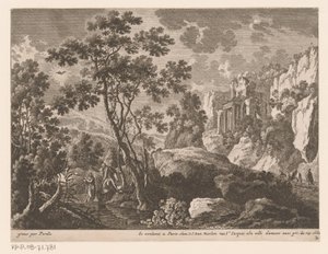 Paisagem com o baptismo de Cristo no rio Jordão
Paisagens com cenas da vida de Cristo (título da série)