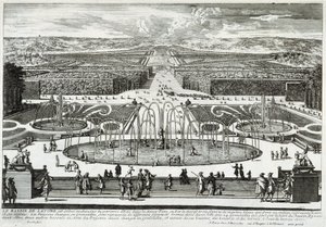 A bacia Latona, nos jardins do castelo de Versalhes - por Perelle, finais do século XVII de Gabriel Perelle