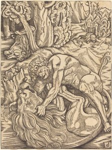 Hércules e o Leão da Nemeia de Gabriel Salmon