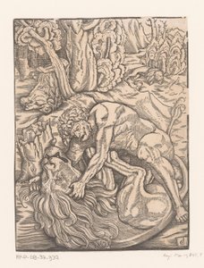 Hércules em batalha com o leão Nemean
Obras de Hércules (título da série) de Gabriel Salmon