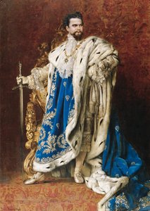 Ludwig II como Grão-Mestre da Ordem dos Cavaleiros de São Jorge, 1887 de Gabriel Schachinger