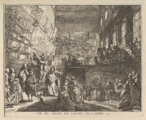 Vista do Salão do Louvre no ano de 1753, 1753.