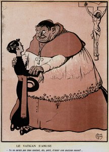 Desenho animado no diário de humor político francês "L