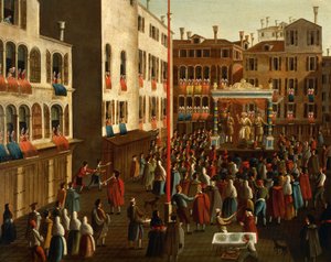 Itália, Veneto, Veneza, Feira no Campo San Luca de Gabriele Bella