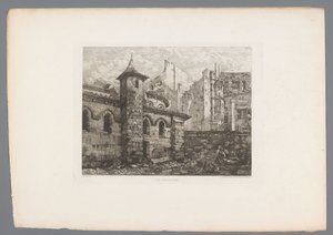 Vista de Saint-Julien-le-Pauvre
Saint Julien le Pauvre (título sobre o objecto)
Gravuras francesas de 1874 (título da série)
L