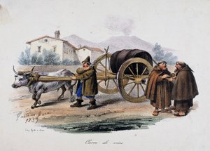 Vagão com barril de vinho