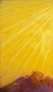 Queda dos anjos, por Gaetano Previati (1852-1920) Detalhe do lado esquerdo de Gaetano Previati