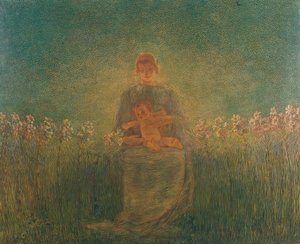Madonna dos lírios de Gaetano Previati