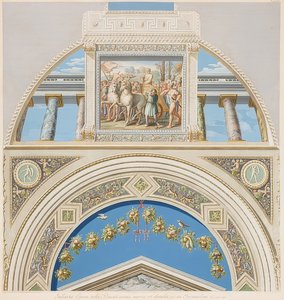 Moldura e campo abobadado com Triumph Davids. 1774 de Gaetano Savorelli