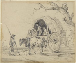 Rapaz, cavalos e uma carroça de Gainsborough Dupont