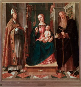 Madonna e Criança entre São Biagio e Santo Antônio Abade (Pintura de Galeazzo Campi