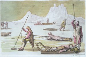 Esperando no Gelo, detalhe de Seal Hunting (veja também 109095) de Gallo Gallina