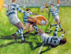 Jogo de Rugby: Austrália vs Argentina na Copa do Mundo, 1991 (wc)