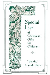 Lista especial de presentes de Natal para crianças, 1917