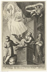 Virgem Maria é arrebatada para o reino dos céus Historia divina y vida de la Virgen maria (título no objeto)