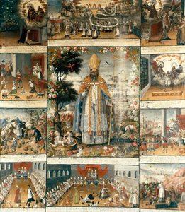 Altarpe da vida de São Nicolau de Myra ou Bari (270-345) de Gaspar Miguel de Berrio