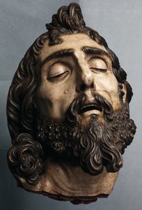 Cabeça de João Batista (madeira pintada)