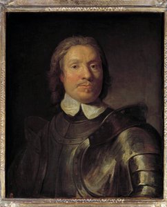 Retrato de Olivier Cromwell (1599-1658), Lord Protector da Inglaterra Oliver Cromwell participou da Primeira Revolução Inglesa (1641-1649) Pintura de Gaspard de Crayer (1584-1669) Sol. 0,67x0,58 m. de Gaspar de (after) Crayer