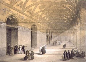 Hagia Sophia, placa 10: entrada da Galeria Superior, gravada por Louis Haghe (1806-85) publicada em 1852 (litho) de Gaspard (after) Fossati