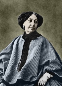 George Sand (Aurore Dupin, Baronne Dudevant) (1804-1876), escritor francês, fotografado por Nadar por volta de 1865.