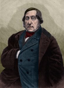 Retrato de Gioachino (Gioacchino) Rossini (1792-1868), gravura do compositor italiano após a fotografia de Nadar.