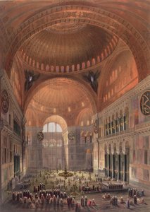 Interior de Haghia Sophia, Constantinopla, pub. 1852