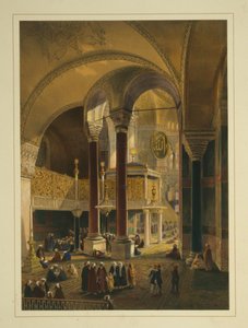 A galeria imperial da Mesquita de Ayasofya, antiga Igreja de Hagia Sophia de Gaspard Fossati
