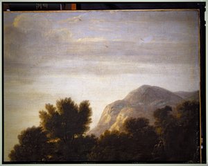 Paisagem italiana, pormenor, sem data de Gaspard Poussin Dughet