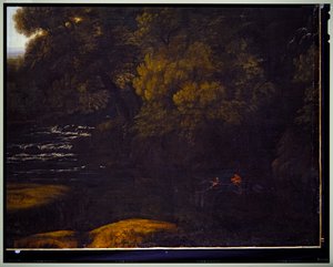 Paisagem italiana, pormenor, sem data de Gaspard Poussin Dughet